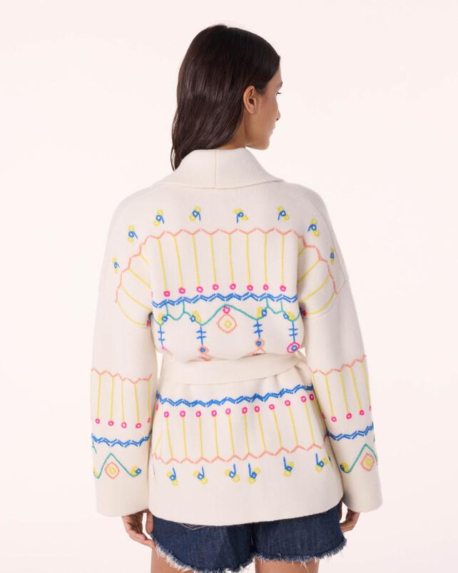 Kujten Veste Mazigh Veste Cachemire Femme Col Châle