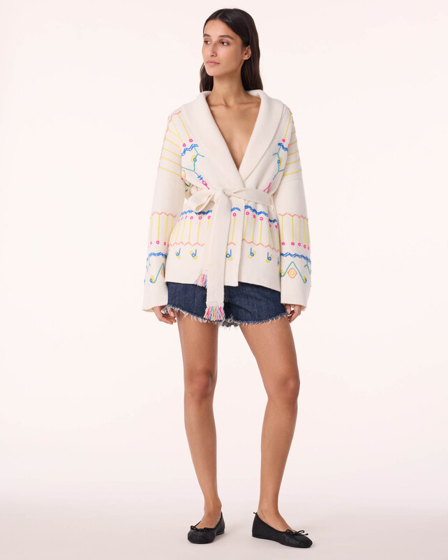 kujten Veste mazigh Veste cachemire femme col châle