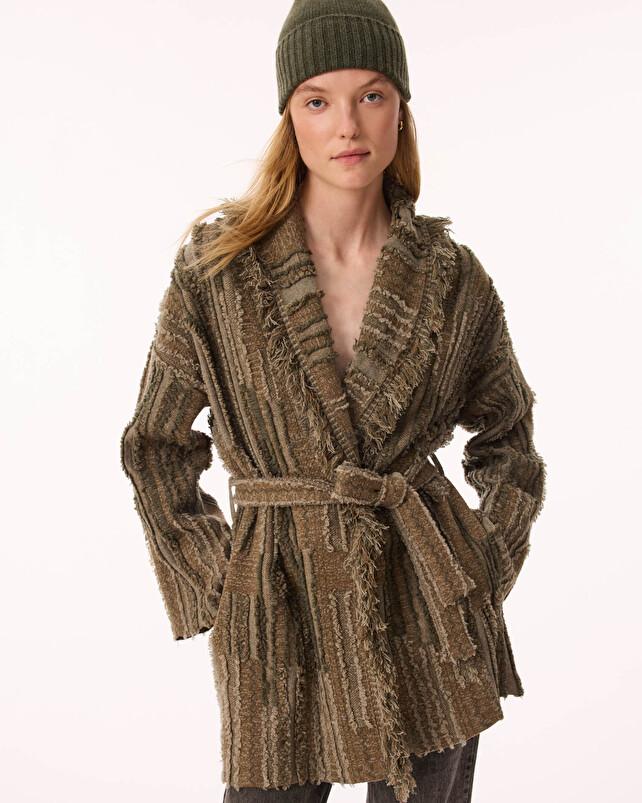 kujten Veste miko destroy Veste Long Cachemire Femme 4 fils