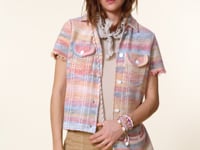 Kujten Veste Sinda Veste Cachemire Manches Courtes 2 Fils