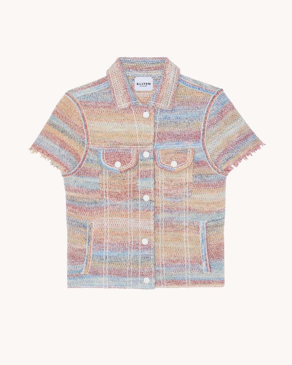 Kujten Veste Sinda Veste Cachemire Manches Courtes 2 Fils