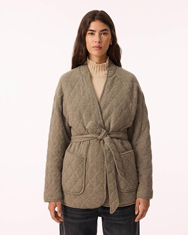 Kujten Veste Totoro Veste Longue Cachemire Matelassé 2 Fils