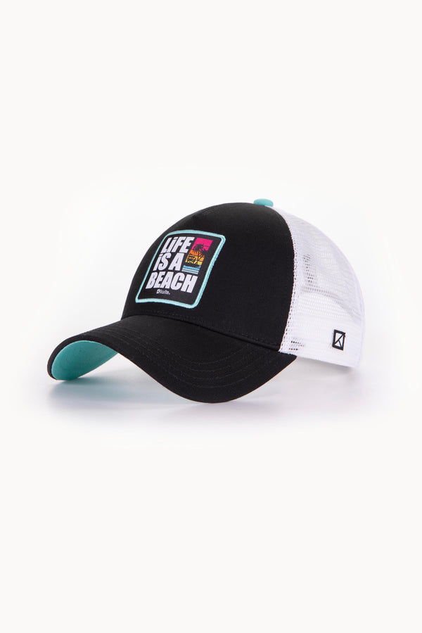 kulte CASQUETTE MOTIF LIFE 2 NOIR