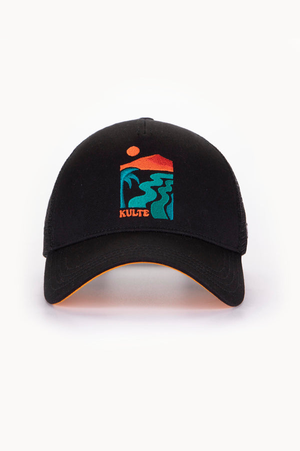 Kulte CASQUETTE MOTIF PLAYA NOIR