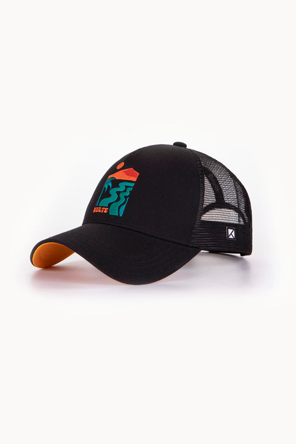 kulte CASQUETTE MOTIF PLAYA NOIR