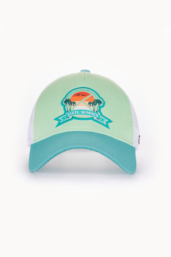 Kulte CASQUETTE MOTIF SQUARE MINT