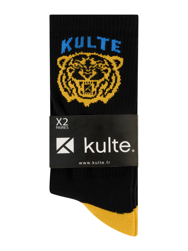Kulte CHAUSSETTES TIGER NOIR/BLANC
