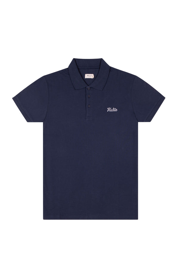 kulte POLO SCRIPT BLEU MARINE