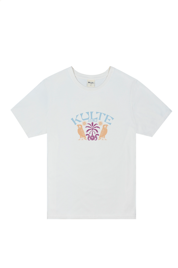 kulte T-SHIRT COCO PALM OFF WHITE