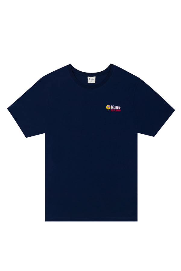 Kulte T-SHIRT FLAMINGO BLEU MARINE