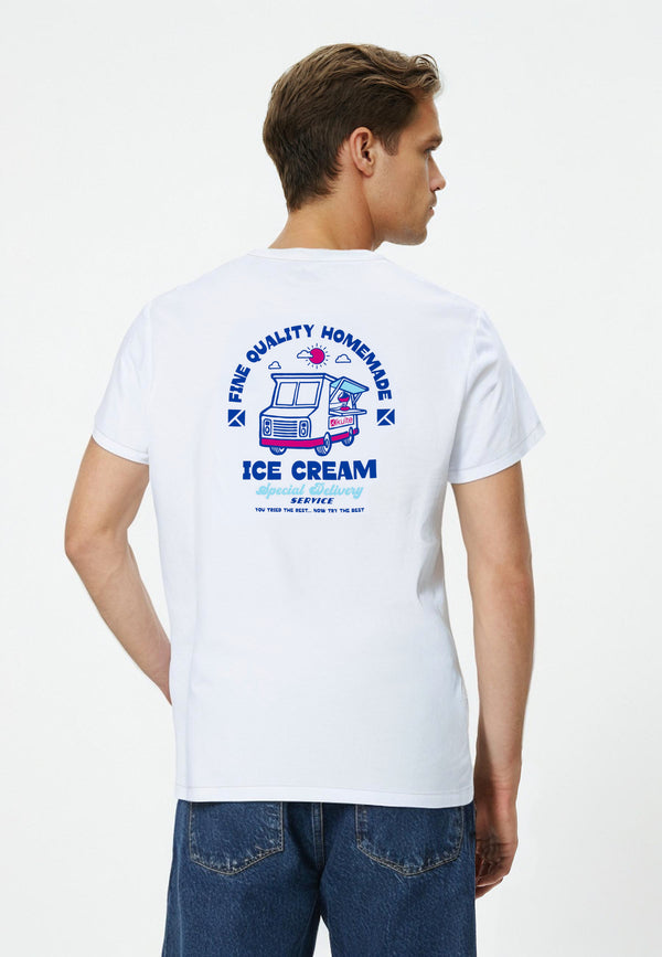 kulte T-SHIRT ICE CREAM BLANC