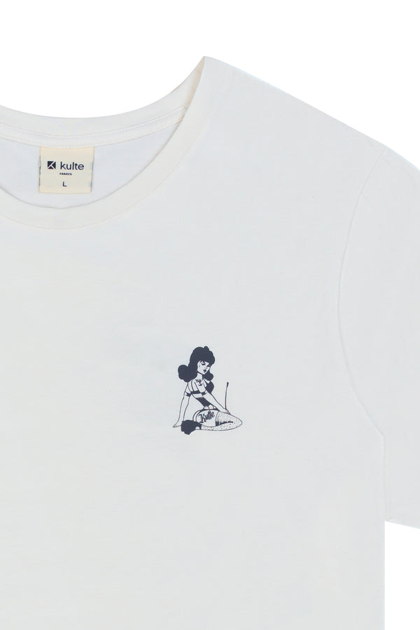 Kulte T-SHIRT PIN-UP OFF WHITE