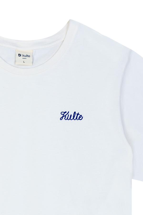 Kulte T-SHIRT SCRIPT BLANC