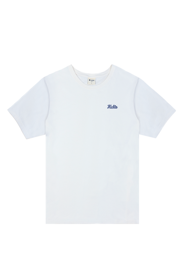 kulte T-SHIRT SCRIPT BLANC