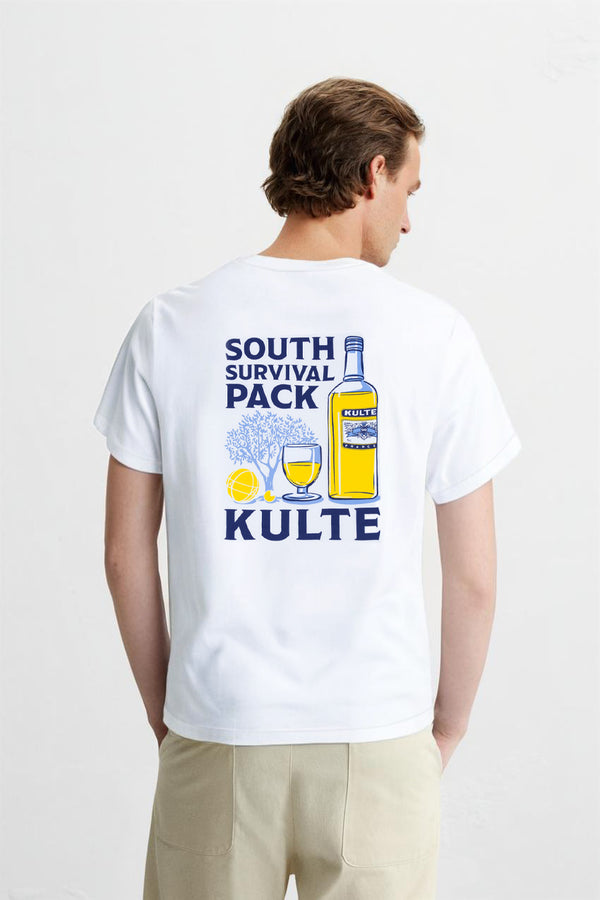 kulte T-SHIRT SOUTH PACK BLANC