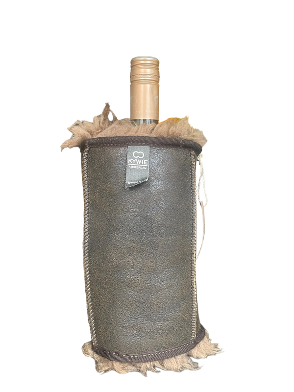 kywie KYWIE Manchon de bouteille Vintage Marron Fluffy