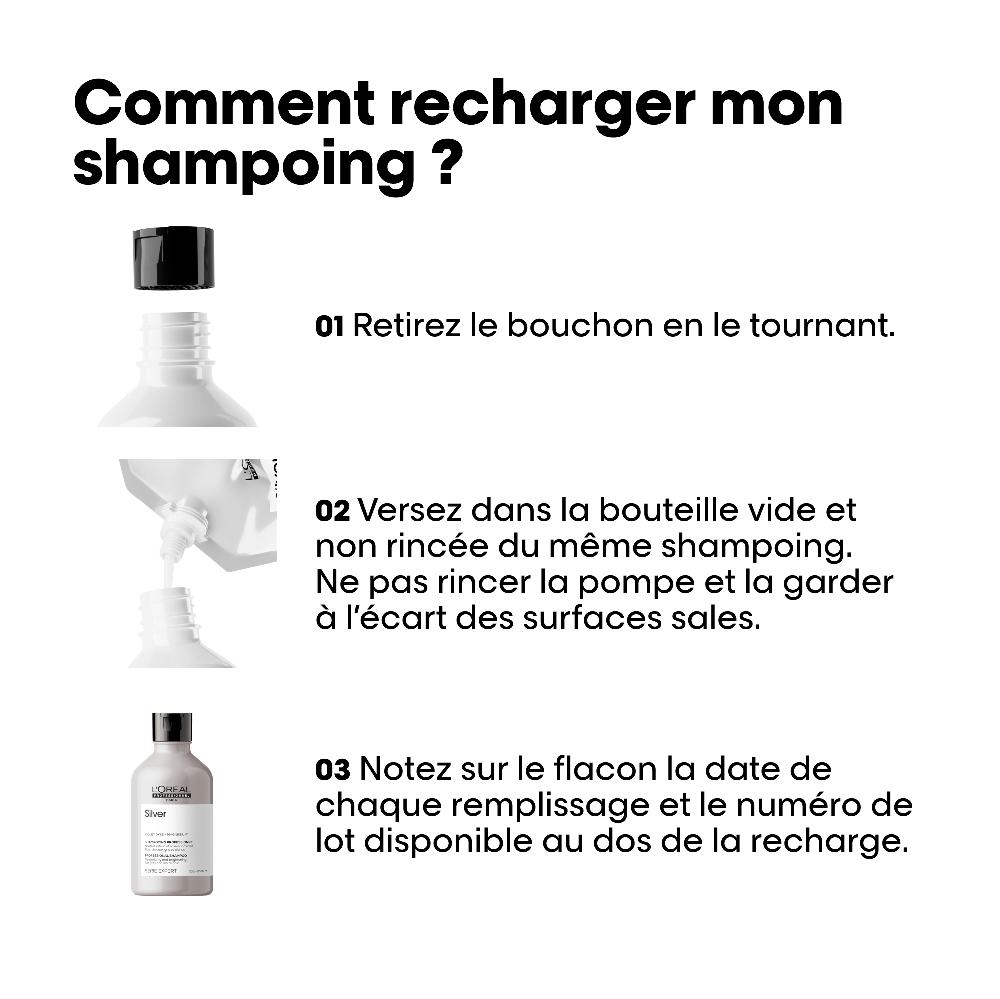 L´oréal Professionnel Recharge Shampoing Déjaunissant 500 Ml - SILVER