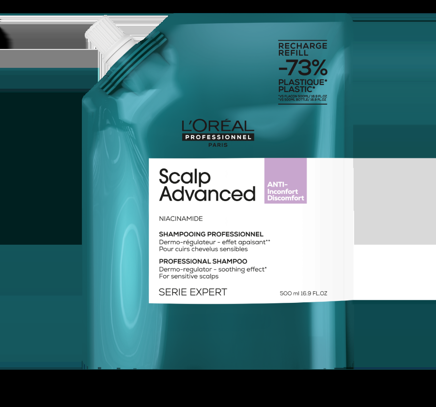 l´oréal professionnel Recharge Shampoing dermo-régulateur Anti-inconfort 500 ml - Scalp Advanced