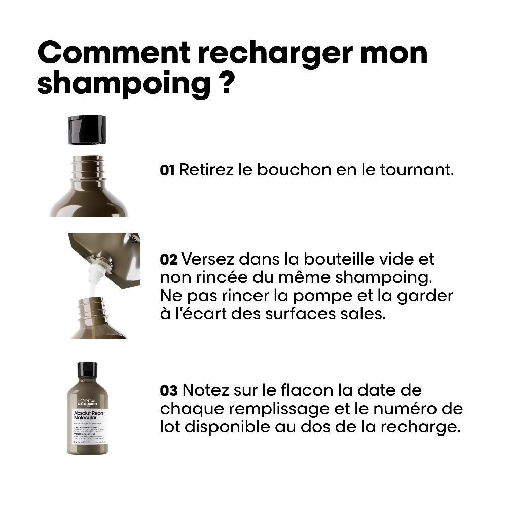 L´oréal Professionnel Recharge Shampoing Réparateur Moléculaire 500 Ml - Absolut Repair Molecular