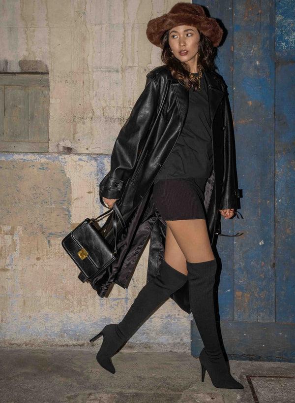 La Bottine Souriante Bottes Cuissardes Chaussette à Talon Serena