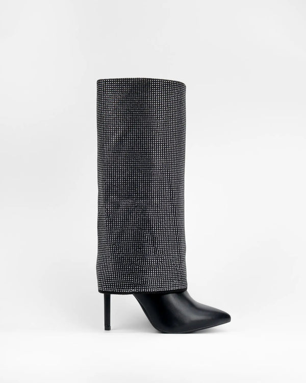 La Bottine Souriante Bottes à Talon à Strass Luna