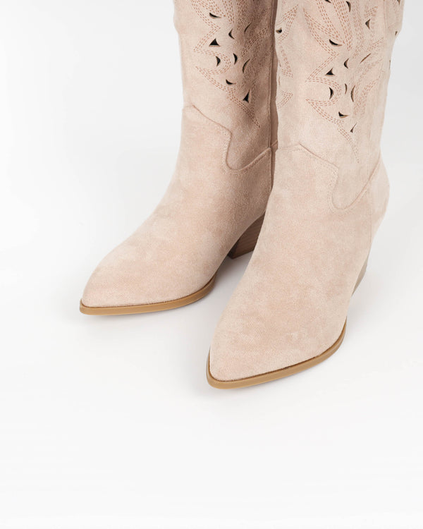 La Bottine Souriante Bottes Cowboy En Suédine Amel