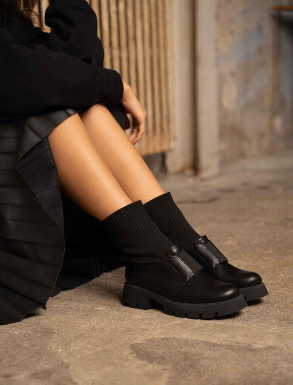 la bottine souriante Bottines en chaussette Eva