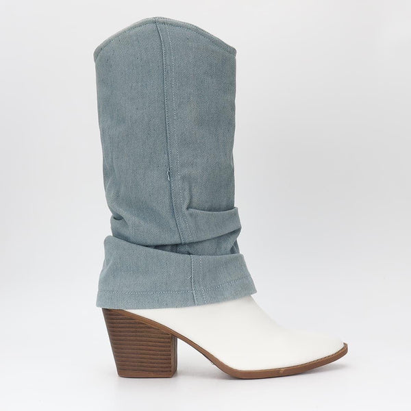 La Bottine Souriante Lorena - Bottines Santiag En Denim