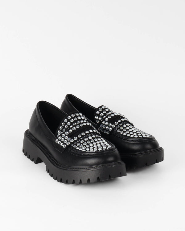 La Bottine Souriante Mocassins à Plateforme Et Strass Inès