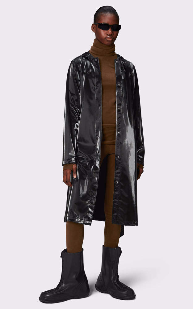 La Canadienne A-Line Jacket Longer 12040 Noir Brillant