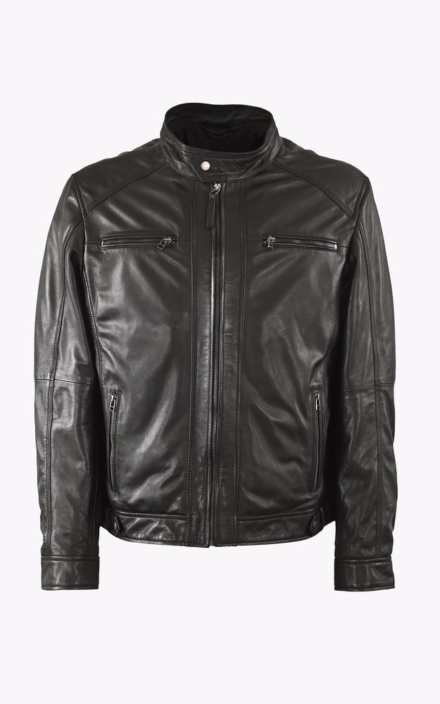 La Canadienne Blouson Cuir Erico Hood Noir Grande Taille