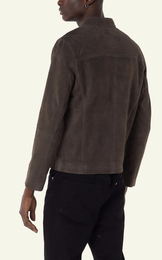 La Canadienne Blouson Cuir Velours Sylvino Smoke Grey
