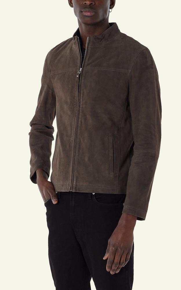 la canadienne Blouson cuir velours Sylvino Smoke grey