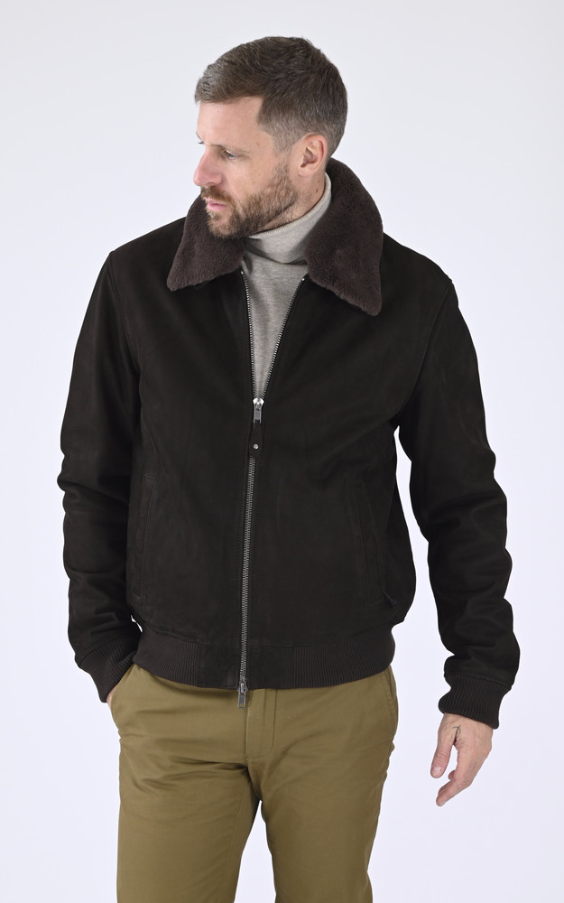 la canadienne Blouson pilote cuir L'Original marron