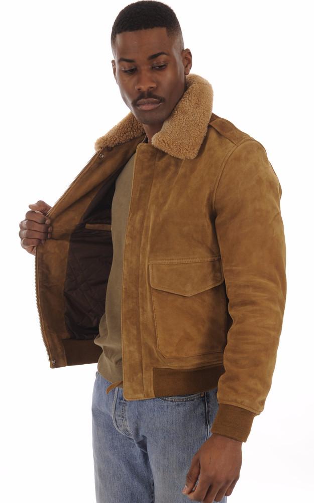 La Canadienne Blouson Pilote Cuir Velours LC2410S Rust