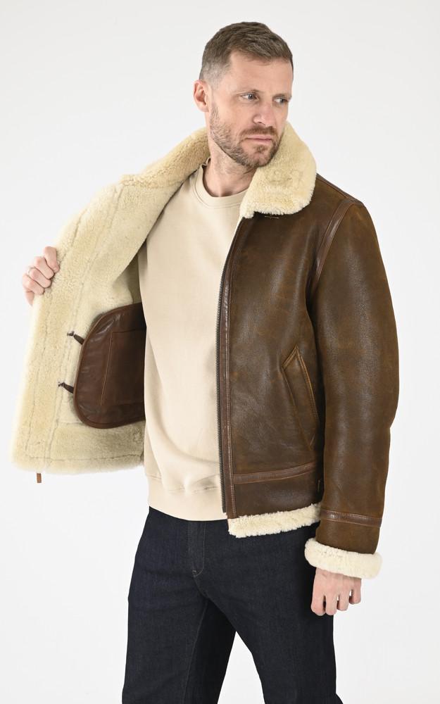 La Canadienne Bombardier Vintage Irvin Mouton Marron