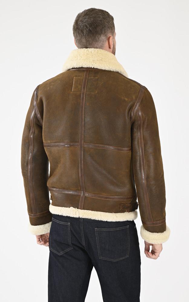 La Canadienne Bombardier Vintage Irvin Mouton Marron