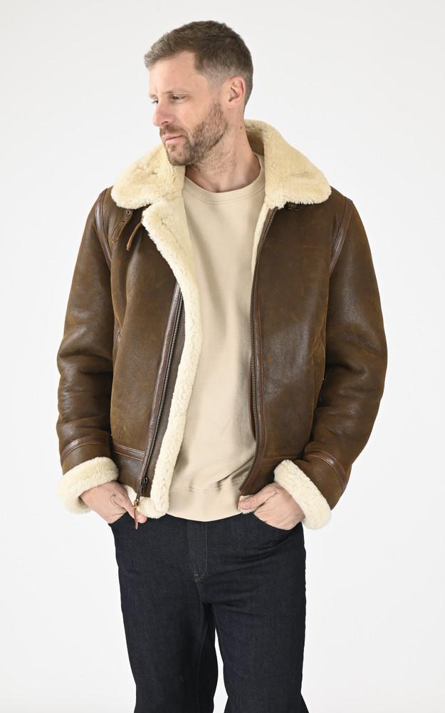 la canadienne Bombardier vintage Irvin mouton marron