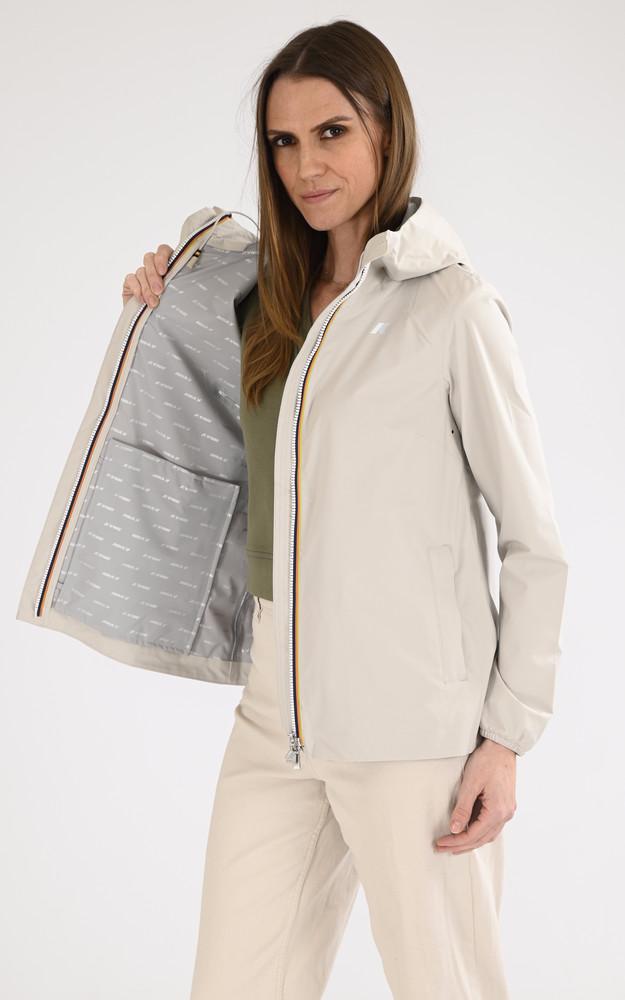 La Canadienne Coupe-vent Marguerite Stretch Dot Bleu Beige