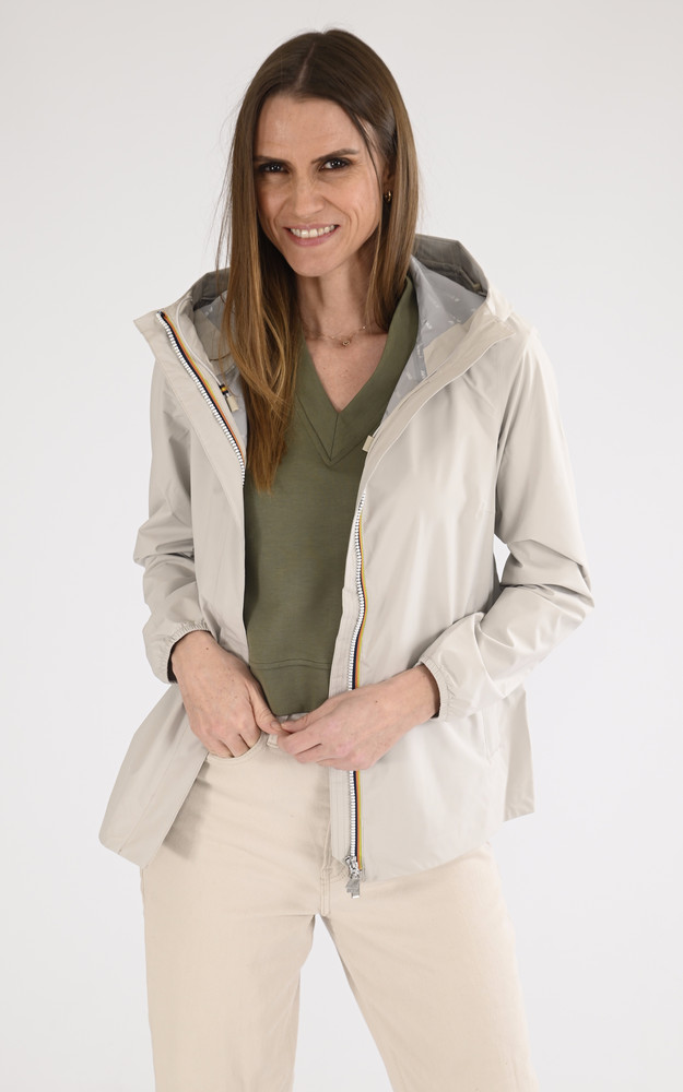 la canadienne Coupe-vent Marguerite Stretch Dot bleu beige