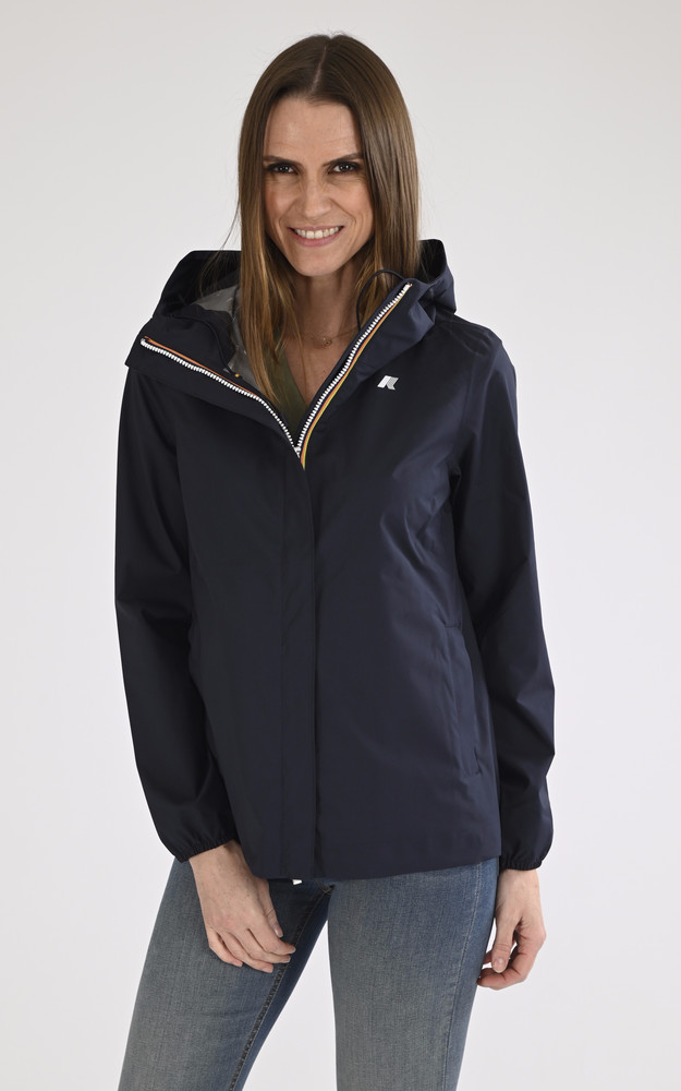 la canadienne Coupe-vent Marguerite Stretch Dot bleu marine