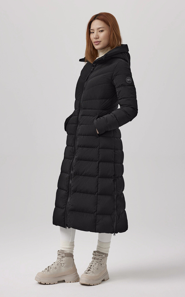 La Canadienne Doudoune Clair Long Coat Black Label Black