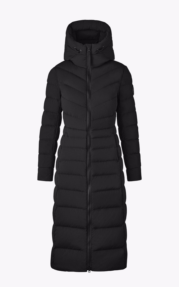 La Canadienne Doudoune Clair Long Coat Black Label Black