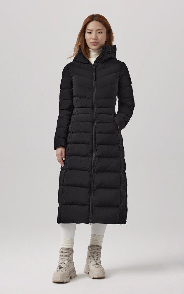 La Canadienne Doudoune Clair Long Coat Black Label Black