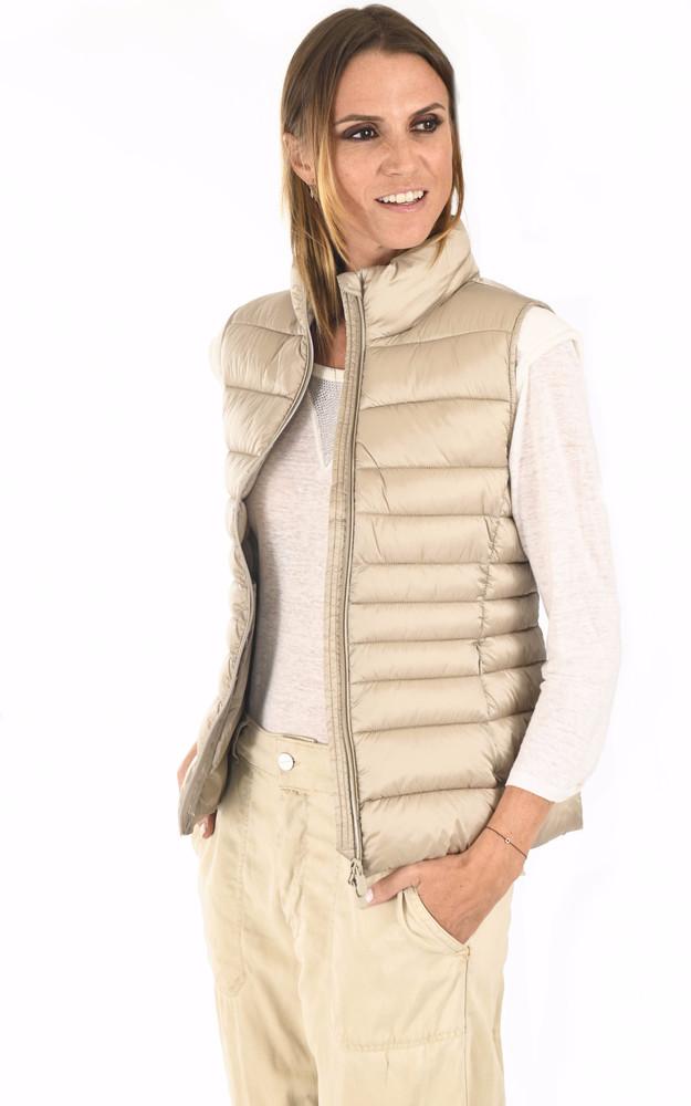 La Canadienne Doudoune Fine Sans Manches Lynn Beige