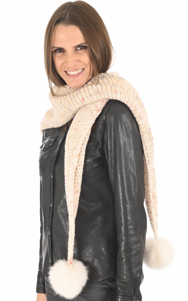 La Canadienne Etole Alpaga Et Renard Beige Mouchetée