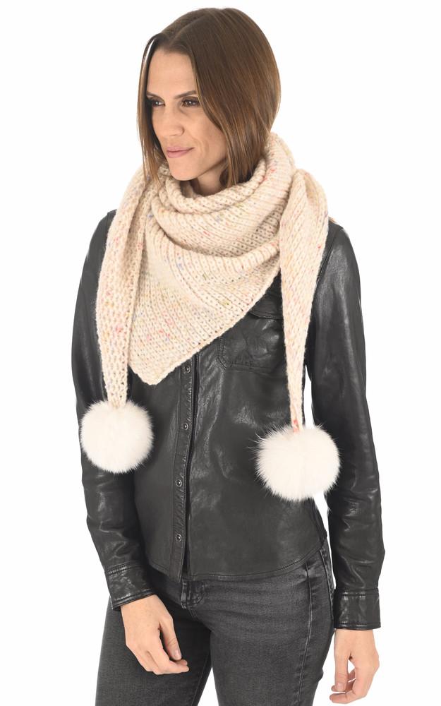 la canadienne Etole alpaga et renard beige mouchetée