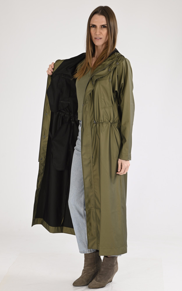 La Canadienne Imperméable Bold Longest Jacket 12120 Kaki Métallique