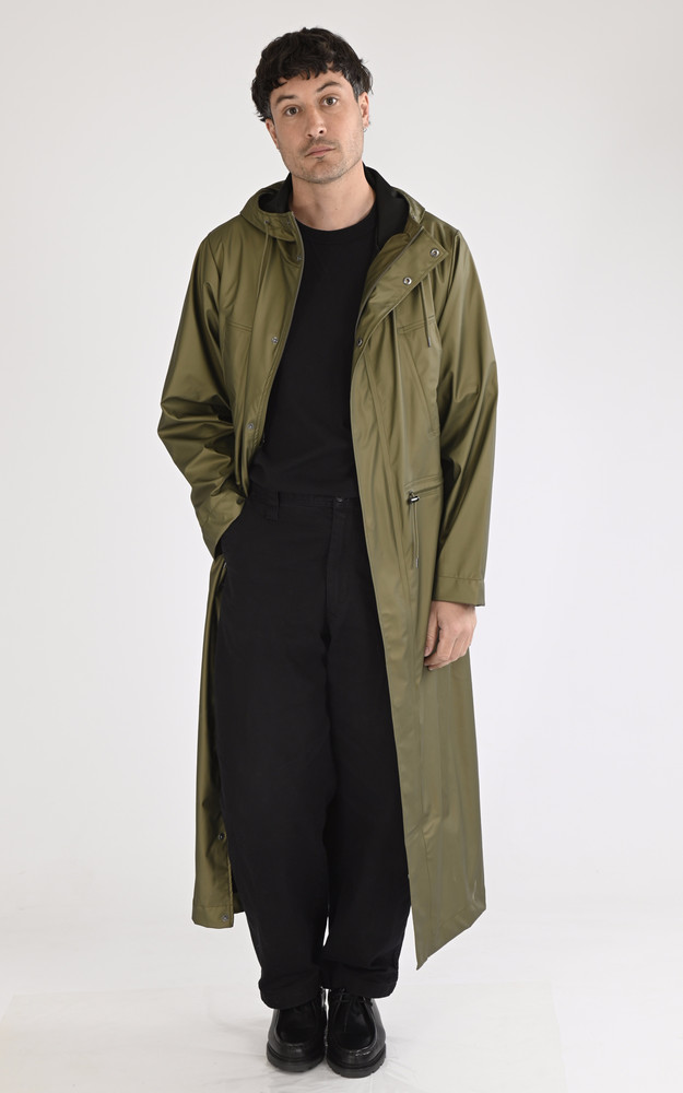 la canadienne Imperméable Bold Longest Jacket 12120 kaki métallique