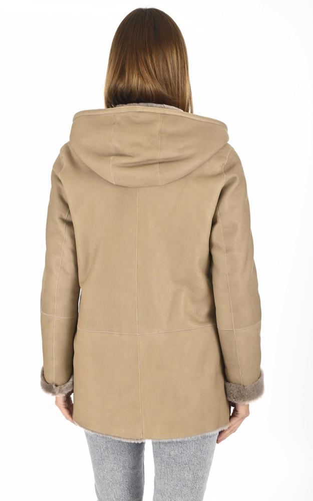 La Canadienne 3/4 Capuche Agneau Mérinos Sable